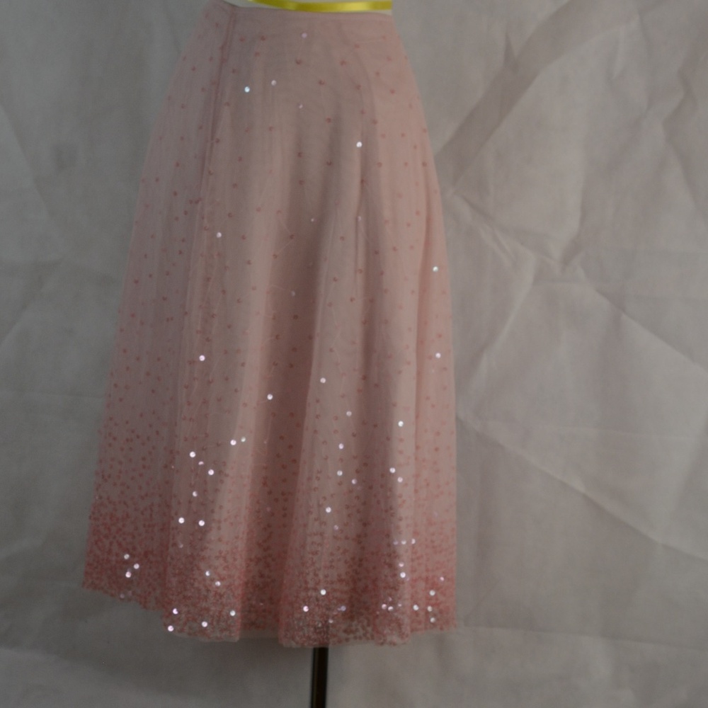 Bloomingdales Pink Sequin Skirt Sz 10 NWT